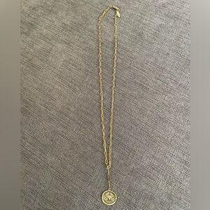 Serefina Paper Clip Chain Zodiac Lariat Necklace- Cancer